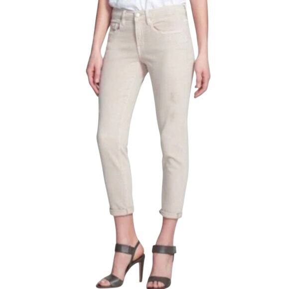 Vince Denim - VINCE Women’s Mason Rolled Jean in Destructed Tawny Light Tan size 29
